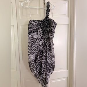 BCBG Max Azria one shoulder dress